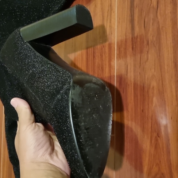 Aldo Sparkling Black Over-the-Knee Boots - Picture 3 of 15